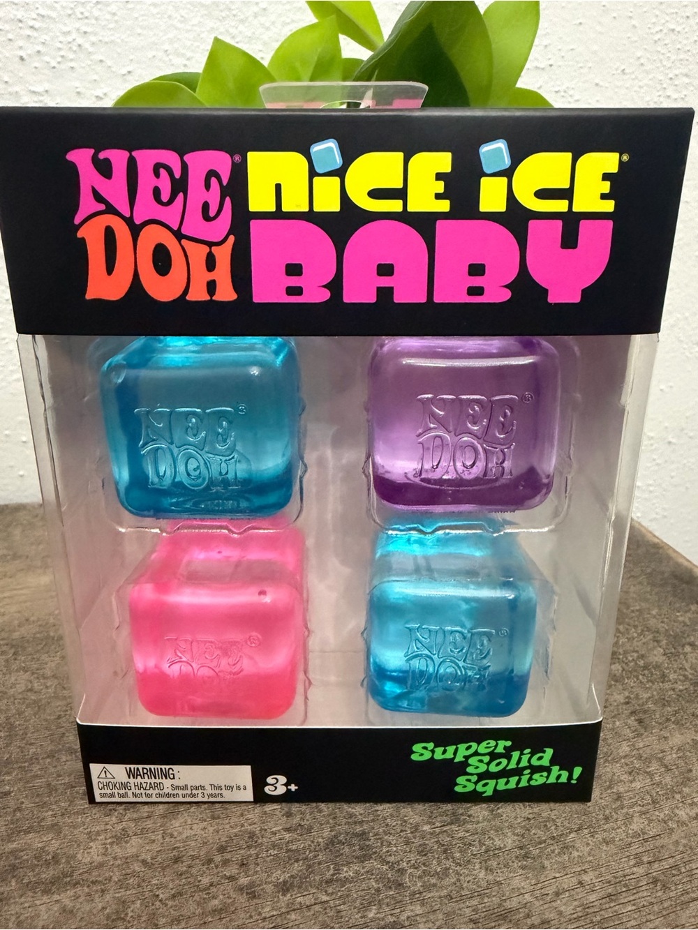 NeeDoh Nice Ice Baby Colorful Squish Ice Cubes - Pink & Blue & Purple